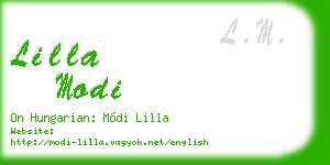 lilla modi business card